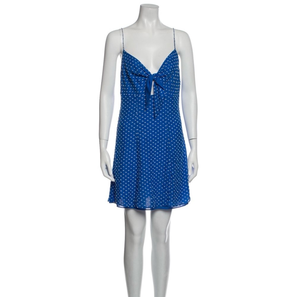 Alice + Olivia | Blue & White Silk Mini Dress